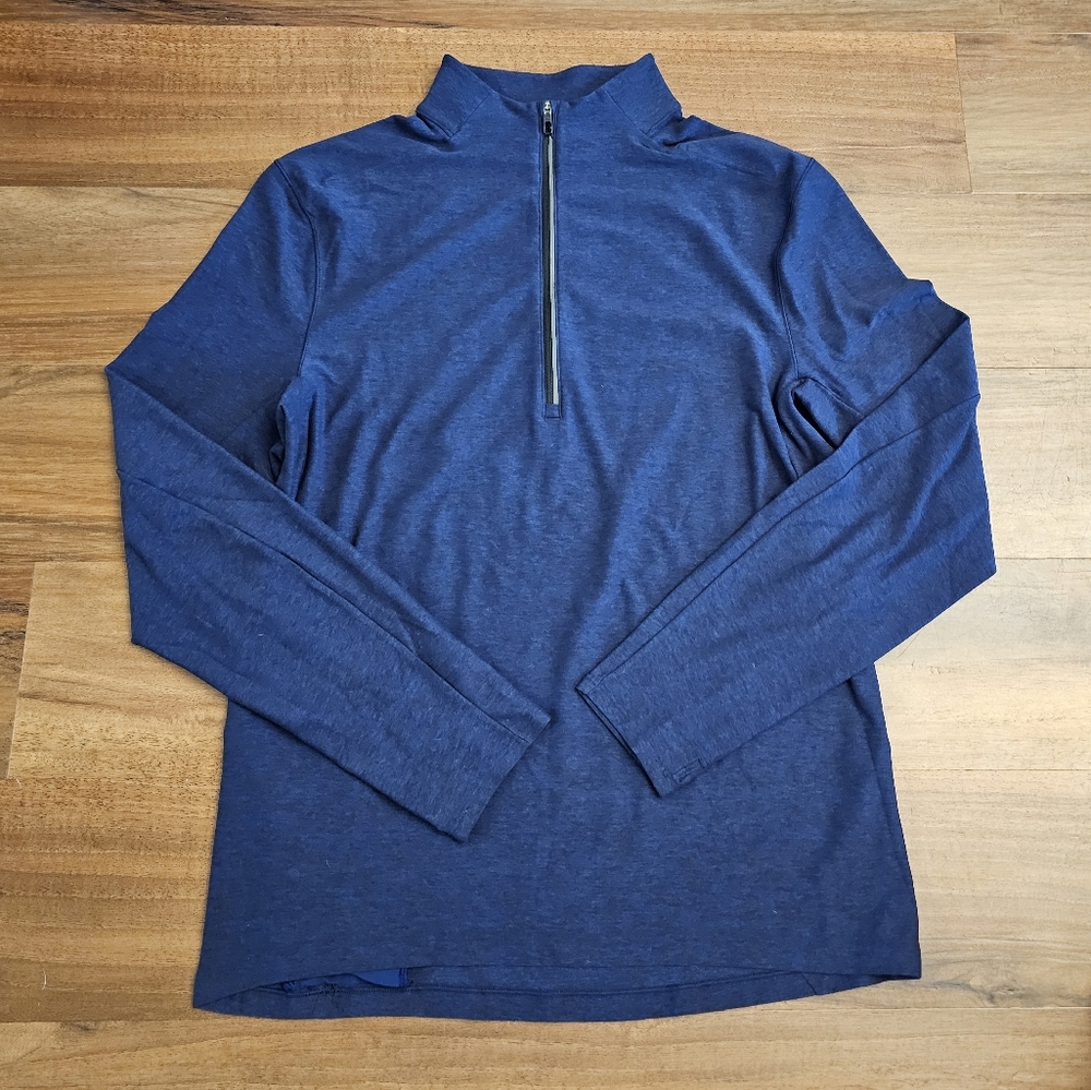 Blue Quarter-Zip Pullover - image 1